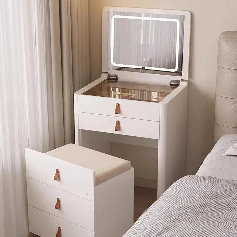 Ivory - Foldbar spejl Make-upbord