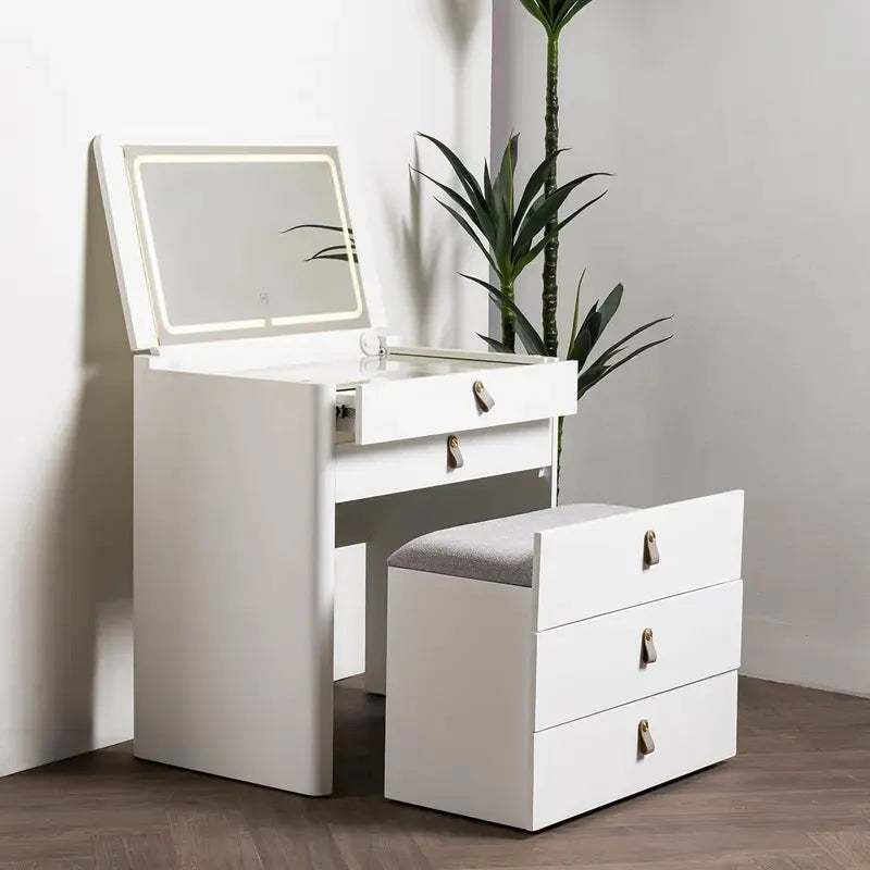 Ivory - Foldbar spejl Make-upbord