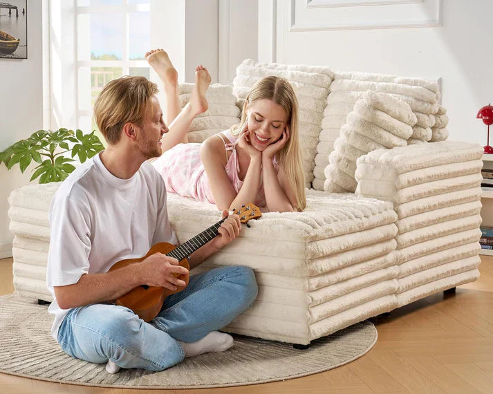 DreamLounge® XL - Selvoppustelig sofa i ruskind