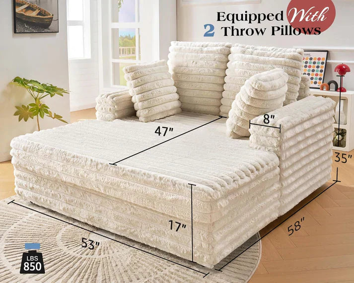 DreamLounge® XL - Selvoppustelig sofa i ruskind