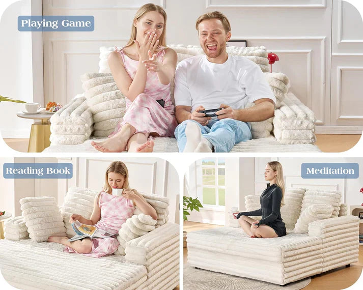 DreamLounge® XL - Selvoppustelig sofa i ruskind