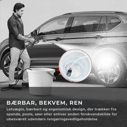 Batteridrevet højtryksrenser 42V 8000Mah Bærbar højtryksrenser med 2 batterier Batteridrevet højtryksrenser til bilvask Gulvrengøring