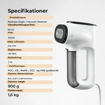 STEAMIFY™ Professionelt dampstrygejern med sugefunktion – Ingen folder på få sekunder