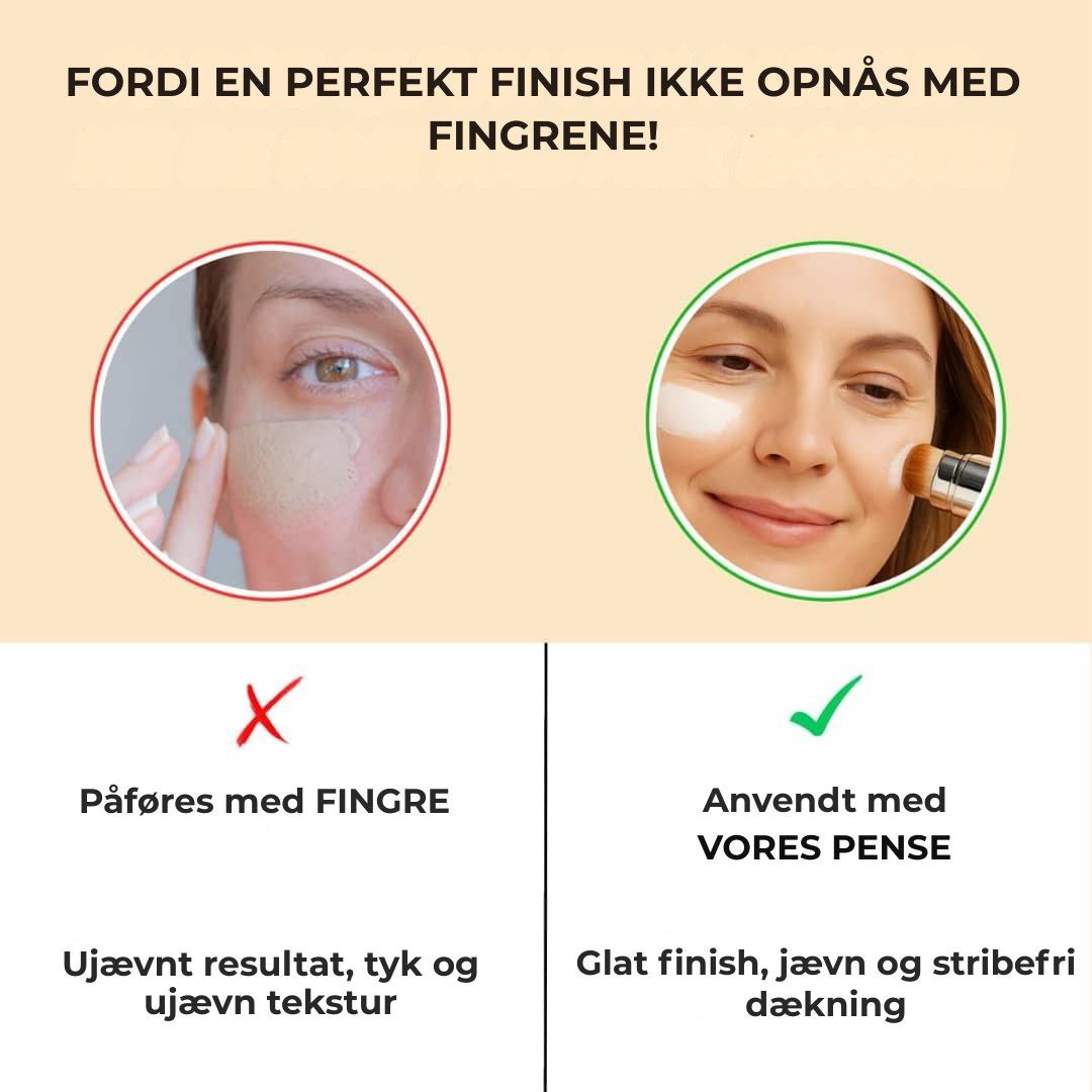 2-i-1 foundation med integreret pensel